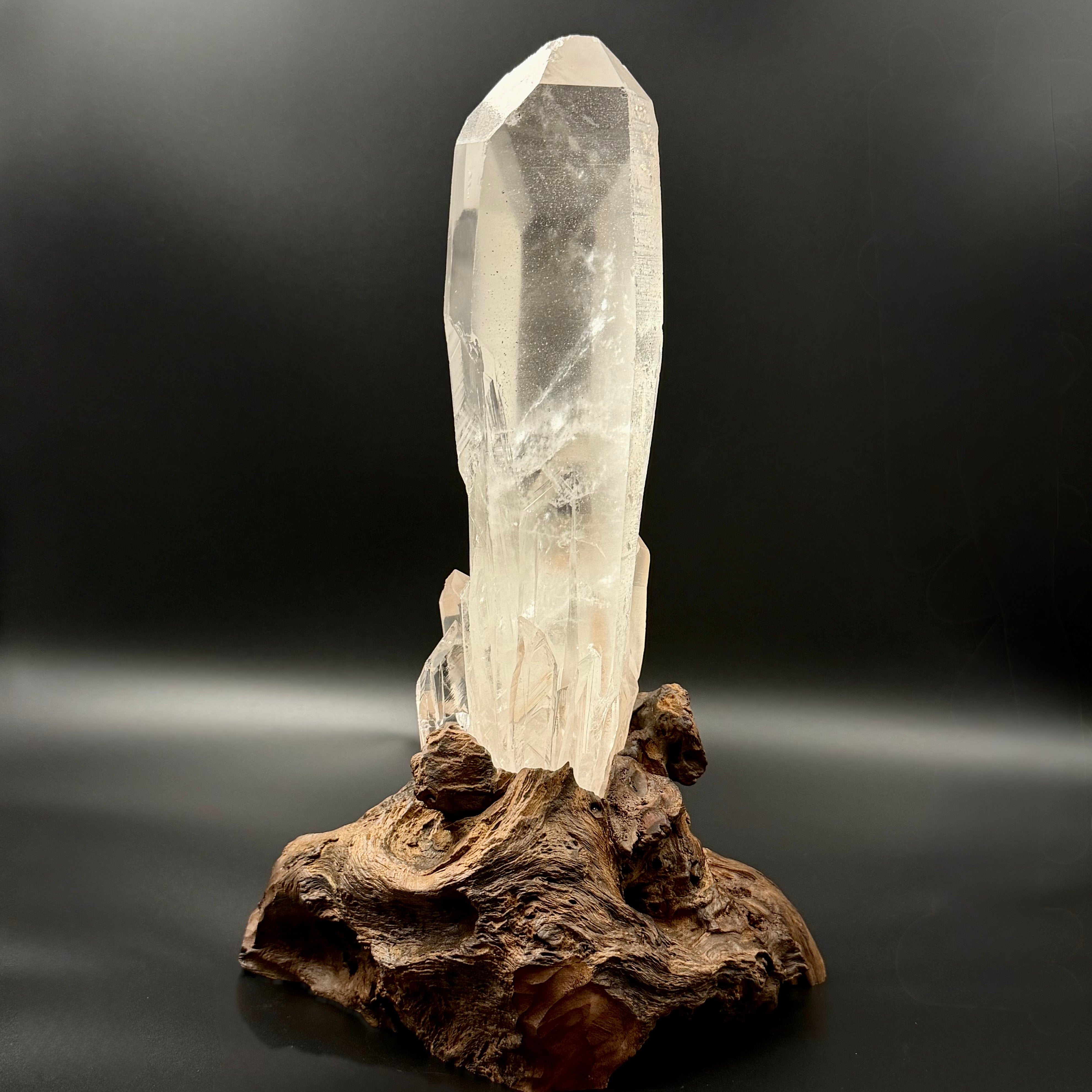 Himalayan Natural Clear Quartz Cluster with Lemurian Crystal Inclusions