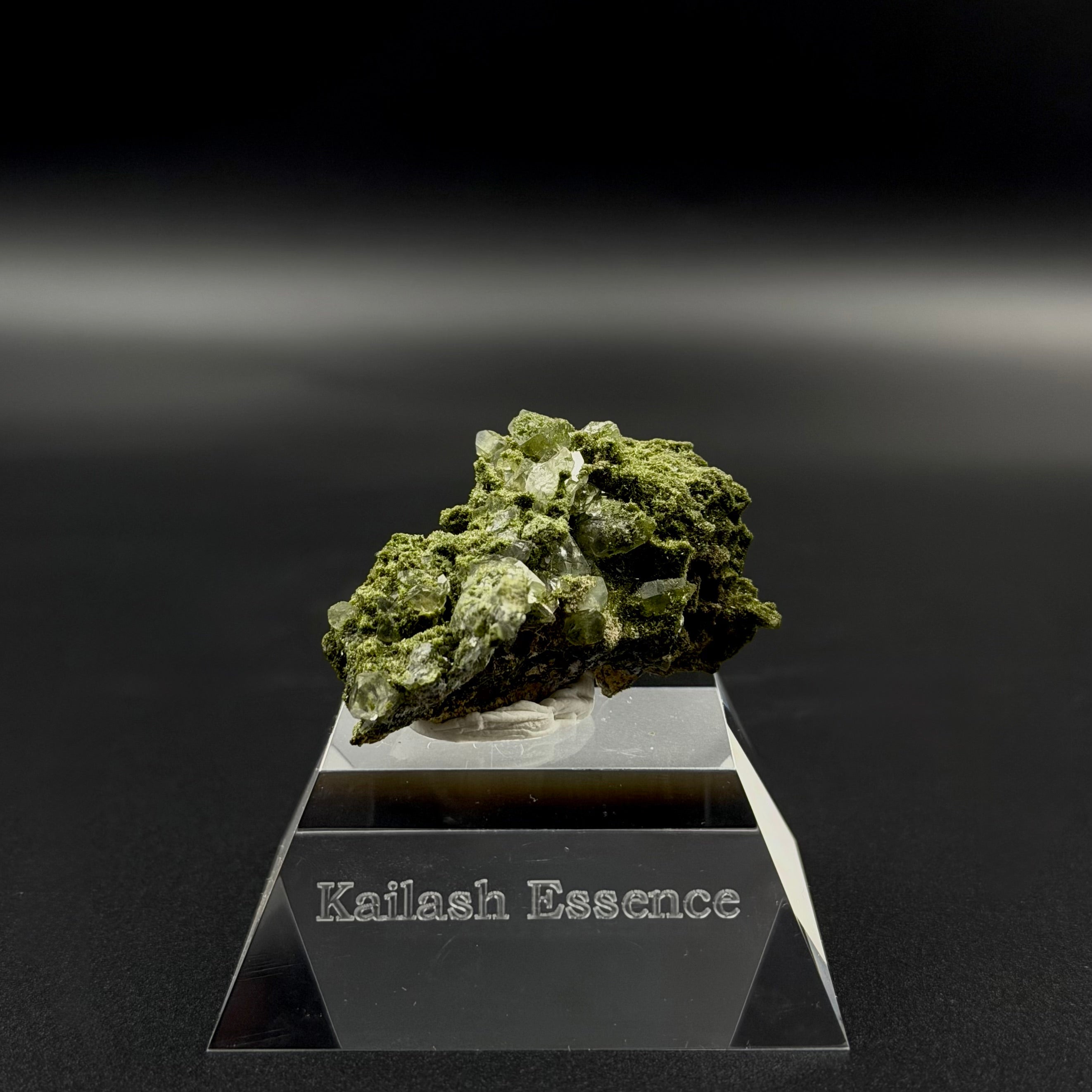 Himalayan Green Epidote with Clear Quartz