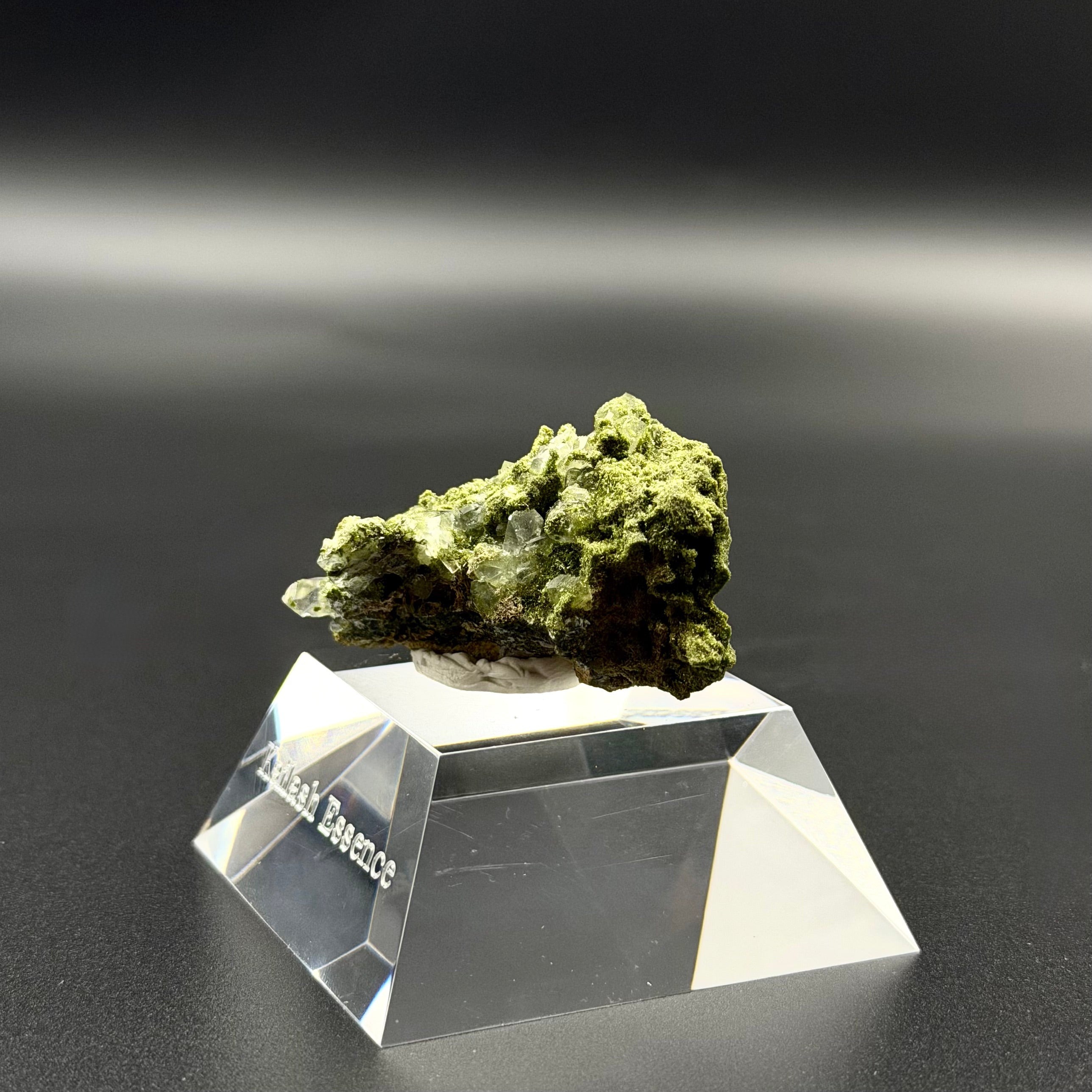 Himalayan Green Epidote with Clear Quartz