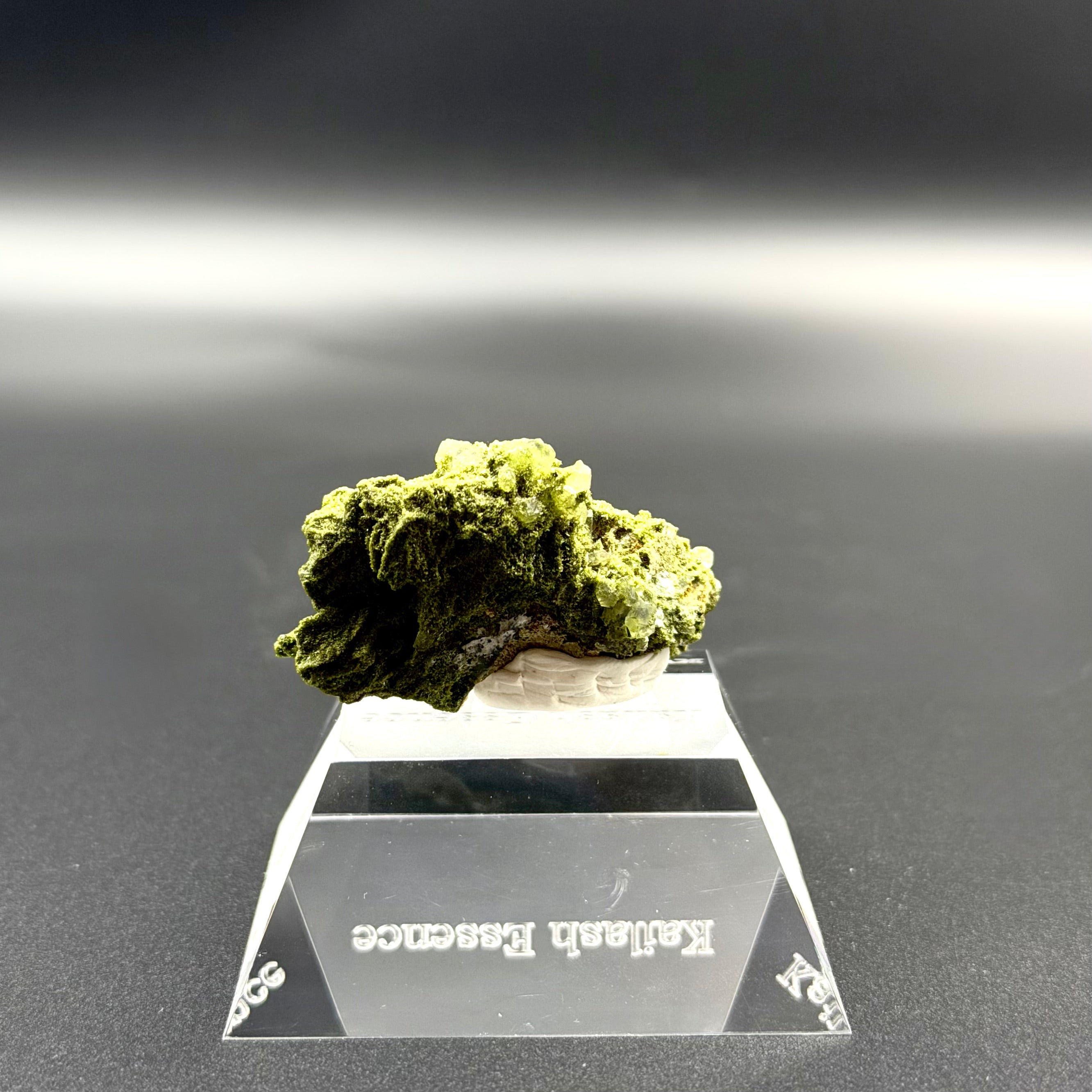 Himalayan Green Epidote with Clear Quartz