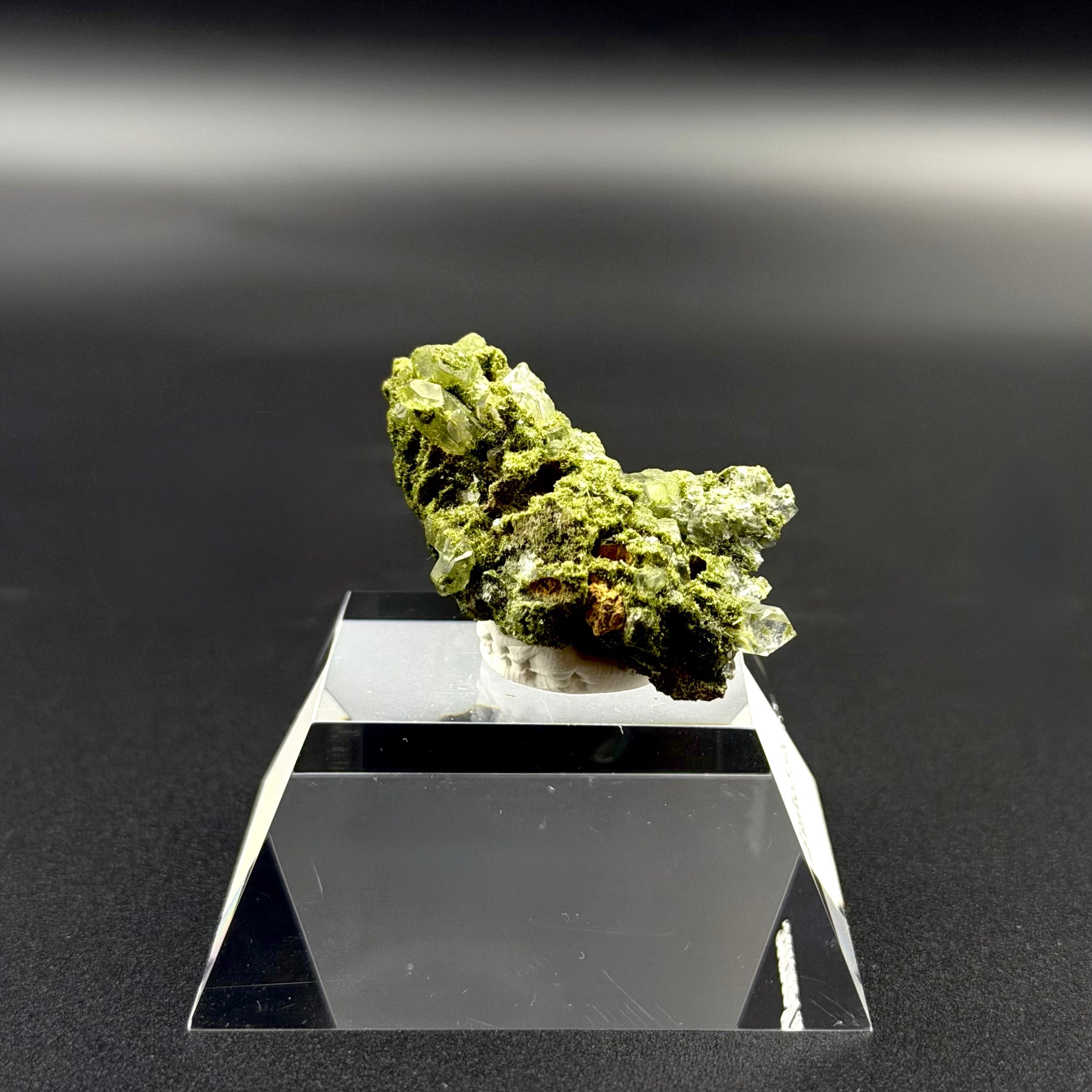 Himalayan Green Epidote with Clear Quartz
